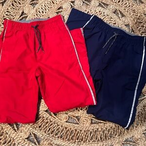 Red and Navy Athletic Shorts